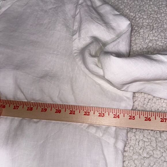 Irish Linen Tunic XL White Linen Oversized No Size tag -- See Measuremt Pictures - Picture 4 of 7